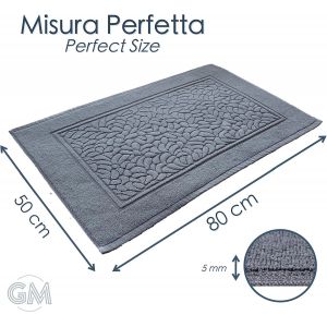 Gm Tapis De Bain Gris &Agrave; Poils Courts Coton 50 X 80 Cm Tapis De Bain Absorbant Lavable En Machine Pour Douche Baignoire D'entr&eacute;e Tapis Chambre 1 Pi&egrave;ce - Neuf