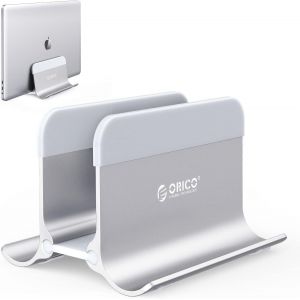 acdsgd-Support Vertical pour Ordinateur Portable, R&eacute;glable Vertical en Aluminium,Laptop Stand Peu encombrant, Bureau Laptop Stand pour MacBook/Surface/Dell/Ordinateur Portable de Jeu - Argent - Neuf