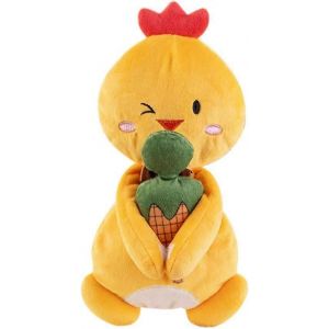 Noël en peluche jouet en peluche dessin animé animaux poussin marionnette à main mignon poupée de figure pour les vacances de Noël enfants cadeau parent-enfant histoire raconter des histoires Prop - Neuf