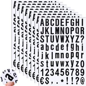 Kit De 8 Feuilles De Chiffres (Noir, 2,5 Cm) En Vinyle Autocollant, Lettres Autocollantes Pour Boîte Aux Lettres, Panneaux, Fenêtres, Portes, Voitures, Camions, Numéros D'adresse - Neuf
