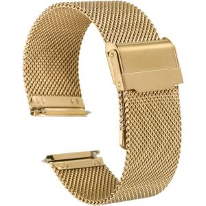 Bracelet De Montre En Maille En Acier Inoxydable 316l D&eacute;gagement Rapide R&eacute;glable Bracelet De Montre En M&eacute;tal Pour Hommes Femmes - Neuf