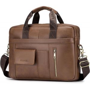 Sacoche Homme Pour Ordinateur 15.6 Pouces Porte Document Homme Sacoche Classeur Cartable Cuir Homme Cadeau Homme Ordinateur Sacoche Homme Bandouliere Sac Homme Business Serviette Homme - Neuf