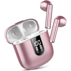 Casque Bluetooth, &Eacute;couteurs 5.4 avec St&eacute;r&eacute;o HiFi Immersif, Mini Int&eacute;gr&eacute; 4 HD Mic, Casque Bluetooth IP7 Imperm&eacute;ables, Confort Casque sans Fil avec LED 30 Heures, N&eacute;buleuse Noir (2025) - Neuf