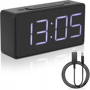 KAL-Réveil Numérique, Réveil Numérique Pour Chambres À Coucher, Petit Reveil Digital Réveil De Voyage Horloges Numériques Lcd Portable Avec Fonction Snooze Pour Voyages, Chambre, Bureau - Neuf