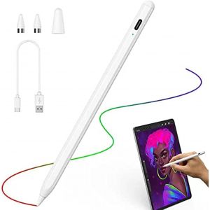Stylet Tactile Magn&eacute;tique, Stylo &Agrave; &Eacute;cran 1,5 Mm &Agrave; Pointe En Plastique, Compatible Avec Toutes Les Tablettes &Agrave; &Eacute;cran Tactile Et T&eacute;l&eacute;phones Portables, Livr&eacute; Avec 2 Embouts De Remplacement - Neuf