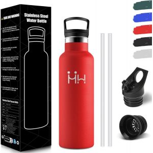 Bouteille Isotherme 1l, &Eacute;tanche Sans Bpa, Gourde Isotherme, Double Paroi, Bouteille, 18/8 Acier Inoxydable, Gourde Inox, Bouteille D'eau Pour Sport, Randonn&eacute;e, &Eacute;cole, Bureau - Neuf