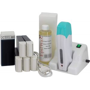 - Kit Chauffe Cire Modulaire Avec Support - Épilation Professionnelle Avec 6 X Recharges Roll On Cire À L'azulène, 100 X Bandes D'épilation Et Huile Après Épilation - Gamme Modulaire[Z1348] - Neuf