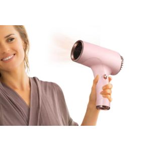 S&egrave;che-Cheveux Sans Fil Usb Avec Batterie Rechargeable - Rose - Neuf