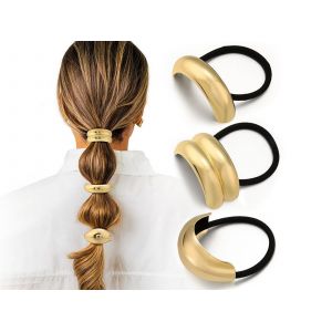 Chouchous En M&eacute;tal Dor&eacute; &Agrave; Motif G&eacute;om&eacute;trique - Lot De 3 - Neuf