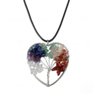 Femmes &Agrave; La Mode Collier D&eacute;licat Color&eacute; Pierre D&eacute;coration Pendentif Bijoux (Forme De Coeur) - Neuf