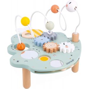 JGD-- Table d'Activit&eacute;s Sweet Cocoon - 5 Activit&eacute;s Premier Age - Jouet d'&Eacute;veil - D&eacute;veloppement Motricit&eacute; Fine - Feuille d'Activit&eacute;s en Bois FSC - D&egrave;s 18 Mois,J04056 - Neuf