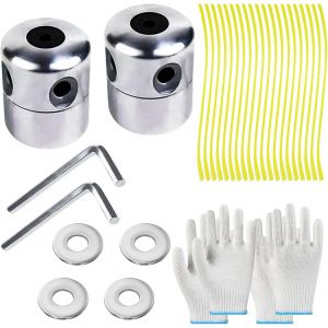 Desbrozadora Repuestos,2pcs Aluminio Cortac&eacute;sped,Cabezal Desbrozadora Universal,Aluminio Cabezal Desbrozadora,Para Desbrozadora De C&eacute;sped,Hilo Desbrozadora Resistente Con 20 Recambios De Nylon - Neuf