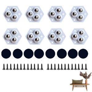 Mini roulettes pivotantes pour poubelles et bacs de rangement - Lot de 2 roulettes universelles - Neuf