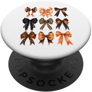 Kalanka-Autumn Bows Coquette Girly Automne Orange Plaid Noir Léopard Popsockets Popgrip Interchangeable - Neuf