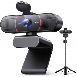 Webcam C960 4K Kit, Webcam Ultra HD avec Capuchon d'objectif et Deux Microphones, Mise au Point Automatique PDAF, Caméra de Streaming 73°, Caméra 4K avec Support - Neuf