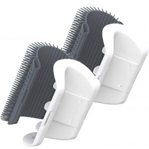 3.0 Plus Doux Auto Toiletteur Pour Chat Avec Herbe, Coin De Mur Brosse De Massage, Grattoir Mural, Self Groomer, Chat Adore Se Frotter T&ecirc;te Et Corps, 2 Paquet - Neuf