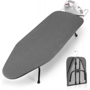 MEVRONISSHOP-Petite Planche &agrave; Repasser Pliable avec Repose-Fer, Peu Encombrante, Mini Planche &agrave; Repasser Pliable avec Pieds Antid&eacute;Rapants, pour Une Utilisation &agrave; La Maison, 76 X 31 Cm, Grise - Neuf