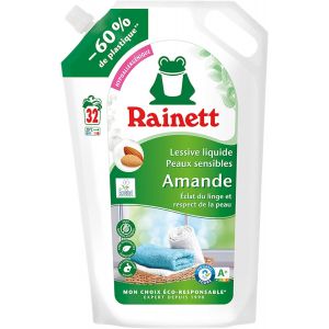 Kgabery-Lessive Liquide Peaux Sensibles-Formule Hypoallergénique-Tensioactifs D'origine Végétale-Efficace Dès 20°-Ecolabel-Amande-32 Lavages-Éco-Recharge 1,6 L - Neuf