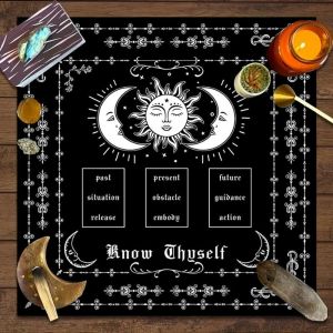 Eryi-Nappe Pour Cartes De Tarot 49 X 49 Cm - Accessoires De Sorcellerie - Nappe Carrée Céleste - Serviettes De Table - Neuf