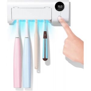 Lumière UV Stérilisateur Brosse à dents Porte-Brosse à dents Nettoyeur USB Rechargeable Support Mural 4 Emplacements - Neuf