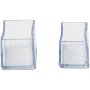 Lot De 8 Capuchons De Protection Rectangulaires Pour Pieds De Chaise-Antidérapants-Épais-Pour La Protection Des Sols-Transparent-40 X 60 Mm - Neuf