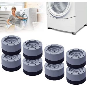 8 x Universal Anti-Vibration Washing Machine Foot Pads, Non-Slip Foot Dampers for Washing Machine, Dryers and Furniture (A) - Neuf