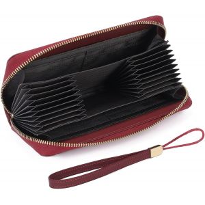 CAUC-Portefeuille Femme, Porte Monnaie Femme Grande Capacit&eacute;, Porte Feuilles pour Femme Multi-Compartiments avec Protection RFID - Neuf