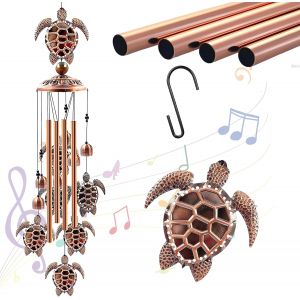 Nouvelhorizonstore-Carillon &iquest;&iquest; Vent En Metal, Carillon &iquest;&iquest;Olien Ext&iquest;&iquest;Rieur Carillons De Jardin Tortues Carillons D&iquest;&iquest;Coratifs D'ext&iquest;&iquest;Rieur Grand Carillon Tubes Metalliques Carillon De Sorci&iquest;&iquest;Re Pour Terrasse - Neuf