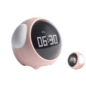 R&eacute;veil pour enfants avec luminosit&eacute; r&eacute;glable, activation vocale, d&eacute;tection de temp&eacute;rature et fonction snooze - Neuf