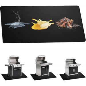 Ulteronixshop-Tapis de barbecue 100 x 150 cm pour barbecue &agrave; gaz, r&eacute;sistant &agrave; la chaleur, r&eacute;sistant au feu, pliable, antid&eacute;rapant, tapis de protection du sol pour barbecue &agrave; gaz, barbecue au charbon - Neuf
