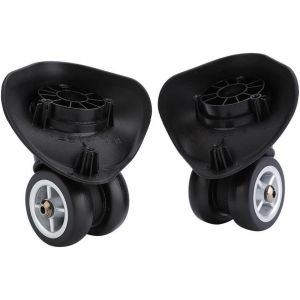 Bagages Roues Pivotantes, 2 Pcs PVC Roue De Valise Universel en Plastique Bagage Valise Roues De Remplacement Noir Réparation Accessoires Ensemble pour Valise Valise Trolley Case - Neuf