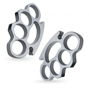 Lot De 2 Poings D'autodefense Haute Resistance, Ergonomiques, Prise Parfaite, Portables, En Fer, 4 Doigts - Neuf