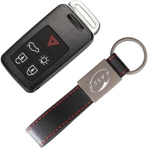 Coque de clé pour Volvo 5 boutons pour télécommande, avec porte-clés - Neuf