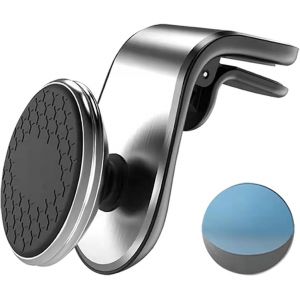 LORANKA-Support Magn&eacute;tique pour T&eacute;l&eacute;phone Portable De Voiture, Supports Magn&eacute;tiques pour T&eacute;l&eacute;phone Portable Rotation 360&deg;, Support De T&eacute;l&eacute;phone Magn&eacute;tique pour Voiture Type L(Argent) - Neuf