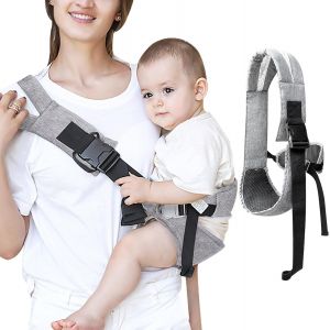 Kalanka-Echarpe De Portage Bebe, Porte Bébé, Multifonctionnel Porte Bebe Epaule, Bandoulière Réglable, Portable, Convient Aux Bébés De 6 À 48 Mois, Aux Tout-Petits Jusquà 25 Kg (Gris) - Neuf