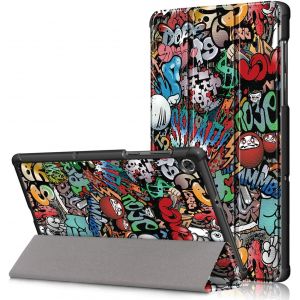 Etui Pour Lenovo Tab M10 Fhd Plus Tb-X606F Tb-X606X - Pu Cuir Smart Cover Pochette Pour Lenovo Tab M10 Plus 2E Gén Tablette 10,3 Pouces Coque Housse De Protection,Graffiti[COQ9121092] - Neuf