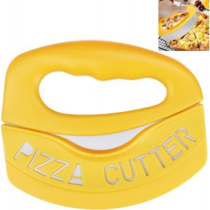 Mevronisshop-Pizza Cutter Coupeuse Coupe Pizzas - 1 Pi&egrave;ce, Jaune, Antid&eacute;rapante Roulette &Agrave; Pizza, Pour Couper Pizzaes, Ustensile Cuisine Couteau, Inoxydable Coupes P&acirc;te, D&eacute;couper Cro&ucirc;tes, Tartes - Neuf