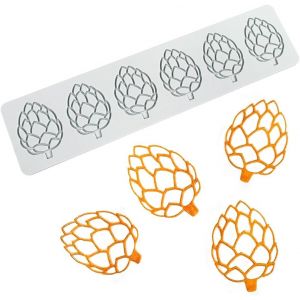 KAL-Love Moule En Silicone En Dentelle, Tapis À Gâteau, Tapis Pour Impression De Fondant, Tapis En Dentelle À Motif C?ur Pour Décoration De Gâteau De La Saint-Valentin (N_ Feuille De Chardon) - Neuf