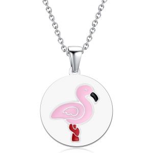 Kal-Collier Pour Filles, Collier Cadeau Bijoux Pendentif Lapin Papillon Éléphant Paresseux Ange Tortue Flamant Coccinelle Dauphin Girafe Panda Abeille Koala Licorne - Neuf