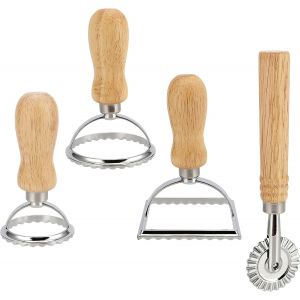 Jexnovashop-Lot De 4 Emporte-Pi&egrave;ces Pour Ravioli, Emporte-Pi&egrave;ces Pour Ravioli, Moule &Agrave; Ravioli, Tampon Pour Boulettes, Biscuits, Nouilles - Neuf