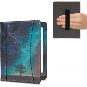 Coque Liseuse Compatible Avec Kobo Aura H2O Edition 2 - &Eacute;tui &Agrave; Rabat En Simili Cuir Avec Fermeture Magn&eacute;tique - Arbre Cosmique Bleu-Gris-Noir[KIN911365] - Neuf