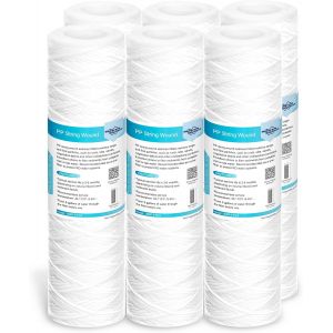 Ulteronixshop-Cartouche de filtre &agrave; eau pour s&eacute;diments enroul&eacute;s de 20 micron6 Pack,pour l'osmose inverse, filtration de s&eacute;diments dans toute la maison, Taille standard 10 pouces, Lot de 6 - Neuf