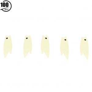 Lot De 100 Hamecons De Peche Lumineux, Triple Appat, Plume De Poisson, Bar, Morue, Leurre, Accessoire De Peche D - Neuf