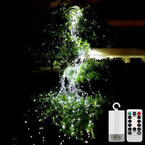 Guirlandes Lumineuses Led,Guirlandes Lumineuses De Vigne D'arbre Avec Télécommande Fées De Noël En Plein Air - Neuf