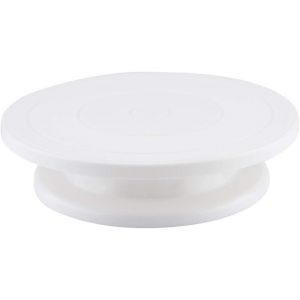 Plateau Tournant &Agrave; G&acirc;teau,Support &Agrave; G&acirc;teau Tournant En Pp,Kit De D&eacute;coration De G&acirc;teau De 11 Pouces Pour G&acirc;teau,P&acirc;tisseries,D&eacute;coration De Petits G&acirc;teaux(Blanc) - Neuf