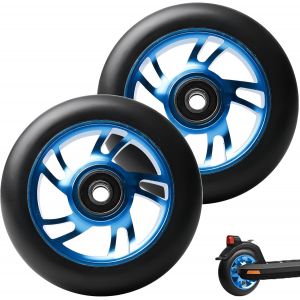 Lot De 2 Roues De Rechange Pour Trottinette Stunt - 100 X 24 Mm - 100 X 24 Mm - Compatible Avec La Plupart Des Trottinettes Cascades - Bleu - Neuf