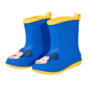 HJLIAN Bottes de pluie impermeables en PVC antiderapantes, motif mignon, chaussures de pluie legeres pour enfants, bleu roi, 15 cm/5,90 pouces - Neuf