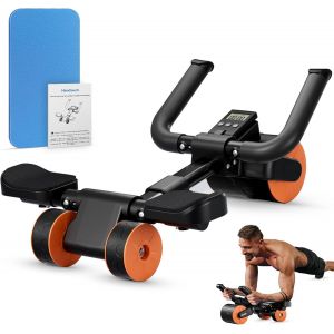 Roue Abdominale À Rebond Automatique, Roue À Roulettes Abdominaux Plank Ab Pour Core Trainer Assistée, Abdos Musculation Appareil, Accessoires Pour Fitness Homme Et Femme Gym Et Ma[Ela710038] - Neuf
