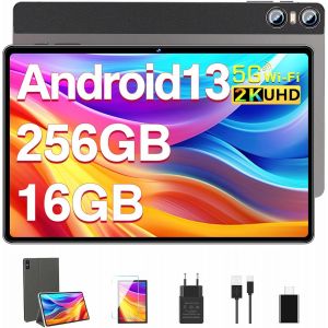lbgwp60-Tablette 11 Pouces Android 13 Écran 2K Tablette Tactiles 16 Go Ram+256 Go Rom (Tf 1 To), Tablette Octa-Core 2.0 Ghz, 2.4G+5G Wifi, 10000Mah, 8+20Mp, Tablette Avec Coque De Protection - Brun - Neuf