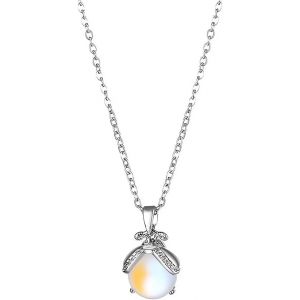 Kales-Cadeau Pour Femme Collier,Pierre De Lune Collier Pour Femme,Collier De Boh&egrave;me Avec Pendentif En Pierre De Lune,Idee Femmes Anniversaire Collier Argent Pour Fille Maman Soeur Amie Fille Ado - Neuf